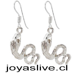 Aros de Plata chilena 950, Serpiente.
