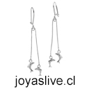  Aros de plata Chilena 950 Delfines