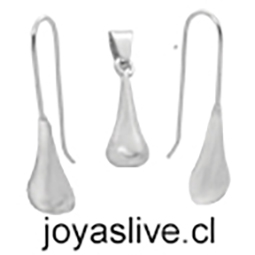 Conjunto plata chilena 950, Gotas 