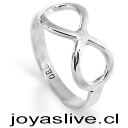 Anillo plata chilena 950, infinito (medida 18)