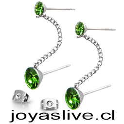 Aros de Acero Inoxidable Trepadores elige tu color Verde - Calipso - Negro
