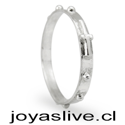  Anillo plata chilena 950, cruz (medida 22)