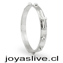Anillo plata chilena 950, cruz (medida 14)