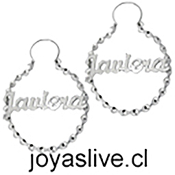  Aros de plata chilena 950, Argollas torcidas con tu nombre (pedido especial ) 