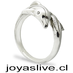 Anillo plata chilena, delfin (medida 20)