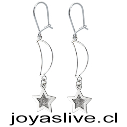 Aros plata chilena 950 Estrellas