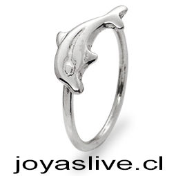 Anillo de Plata 950 Delfín (medida 12)