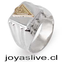 Anillo de plata Chilena 950, Sello Santiago Wanderers Golfield. (an116)