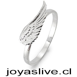 Anillo plata chilena 950, Ala de Ángel (medida 12)