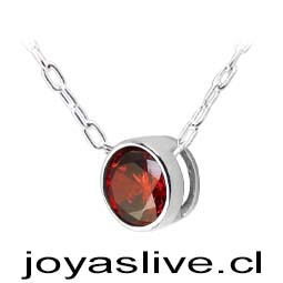 Collar Punto de Luz con Plata chilena 950 Rojo