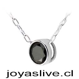Collar Punto de Luz con Plata chilena 950 Negro