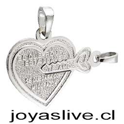 Dije de plata chilena 950, La Llave de mi corazón.