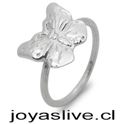 Anillo plata chilena 950, Mariposa ( medida 12)