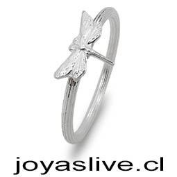 Anillo plata chilena 950, Libelula (medida 20)