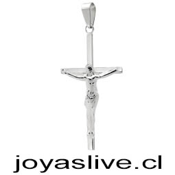 Dije de Cruz Jesús de Plata chilena 950
