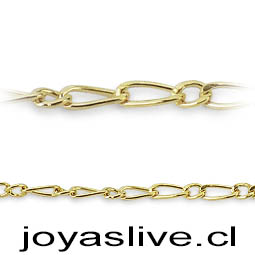 Cadena de Oro Golfield, Alterna Barnada (60cm de largo)