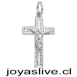Dije de plata chilena 950, Cruz de Jesús.