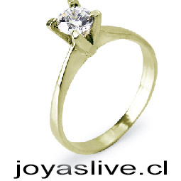 Anillo de Oro 18kl, Solitario. (medida 16) (Peso aproximando, 2.3 gramo)