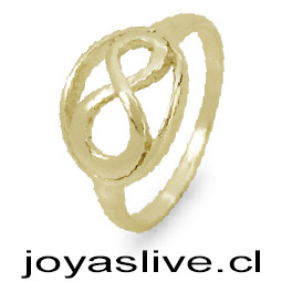 Anillo de Oro 18kl, Infinito. (medida 16) (Peso aproximando, 2 gramos)
