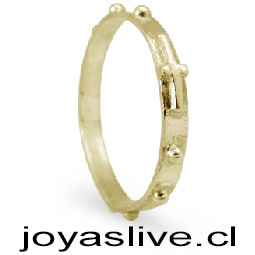 Anillo de Oro 18kl. Cruz (medida 22) (Peso aproximando, 1.8 gramos)