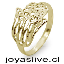 Anillo de Oro 18kl. Mano de Fatima (medida 12) ( Peso aproximando, 2 gramo )