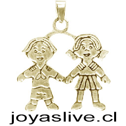 Dije de Oro 18kl. Niña y Niño  (2 gramos)