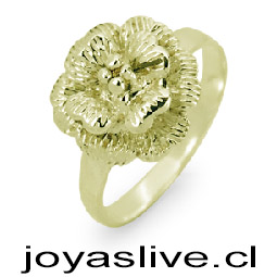 Anillo de Oro 18kl, Flor. (medida 12)  ( Peso aproximando, 2.8 gramos ) 