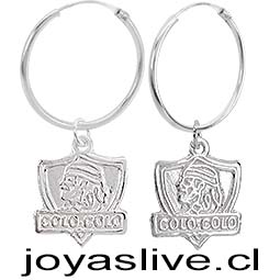 Aros Argollas de Plata chilena 950 Colo Colo
