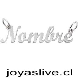 Dije nombre de Plata chilena 950 PIDE EL NOMBRE QUE QUIERAS