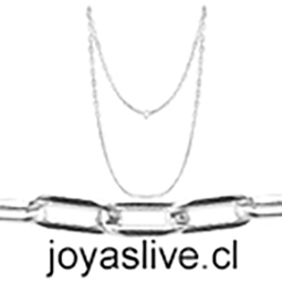 Cadena plata 50cm de largo