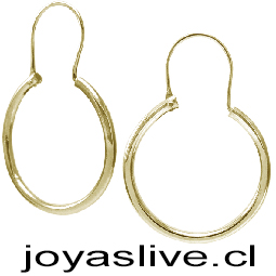 Aros de Oro 18 kl. Argollas Infladas. (Peso aproximando, 2 gramos)