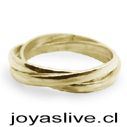 Anillo de Oro 18 kl. Tres Argollas (medida 12) (Peso aproximado, 3 gramos)