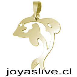 Dije de Oro 18 kl. Delfín (Peso aproximado 2 gramos)
