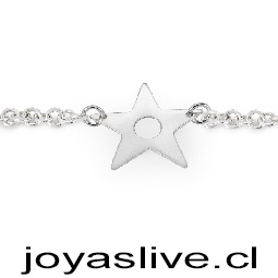Pulsera Plata chilena 950, Belcher con Estrella (19 cm.)