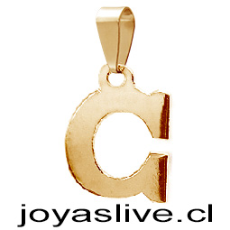 Dije Letra de Oro 18 kl. "C" (0.9 gramos)