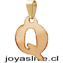Dije Letra de Oro 18 kl. "Q" (0.9 gramos)