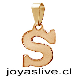 Dije Letra de Oro 18 kl. "S" (0.9 gramos)