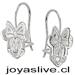 Aros de Plata chilena 950 Minnie Mouse 