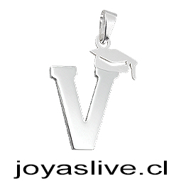 Dije Plata chilena 950 Letra con Birrete de Graduación