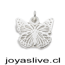 Dije Adicional Mariposa para Pulsera Plata chilena 950, cadena con Dijes