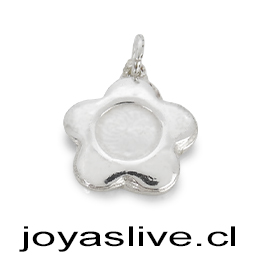 Dije Adicional Flor para Pulsera Plata chilena 950, cadena con Dijes