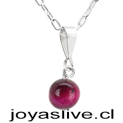 Collar de Plata chilena 950 Cuenta Burdeo