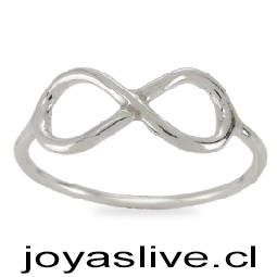Anillo de Plata chilena 950 Infinito (medida 16)