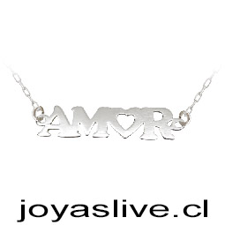 Collar de Plata chilena 950 Amor