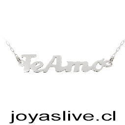 Collar de Plata chilena 950 Te Amo