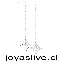 Aros de Plata chilena 950 Colgantes Nudo de Brujas