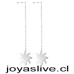 Aros de Plata chilena 950 Colgantes Soles