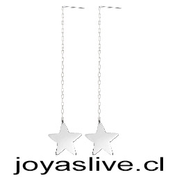 Aros de Plata chilena 950 ColgantesEstrellas