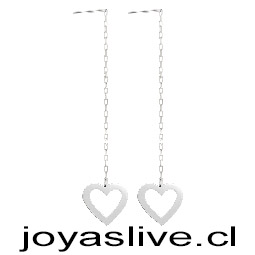 Aros de Plata chilena 950 Colgantes Corazones