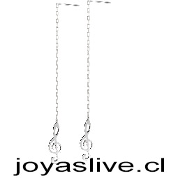 Aros de Plata chilena 950 Colgantes Llave de Sol